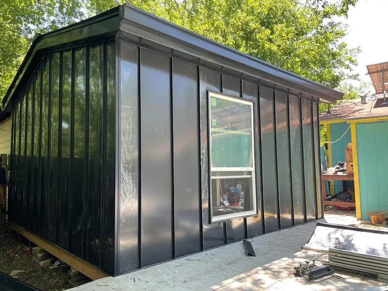 Black standing seam metal wall panels for Metal Roof Installation in Ocala